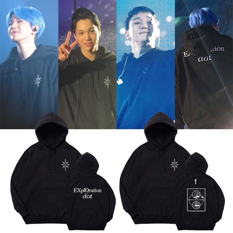 Áo Hoodie Cotton Unisex Kpop Exo Planet 5 Exploration