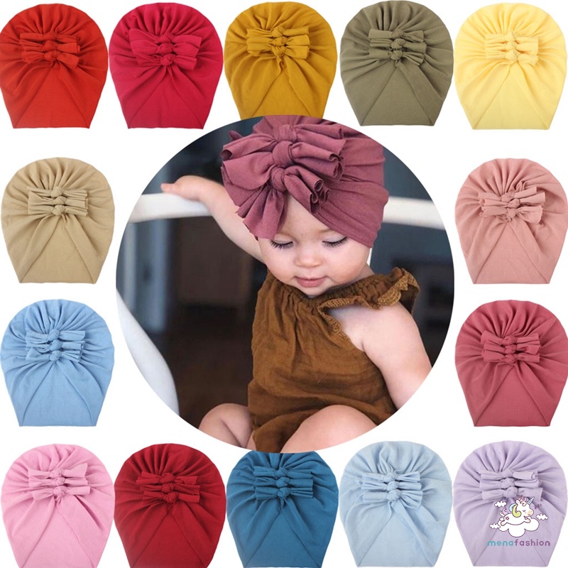 Mũ Turban Màu Sắc Nhã Nhặn Dành Cho Trẻ Sơ Sinh