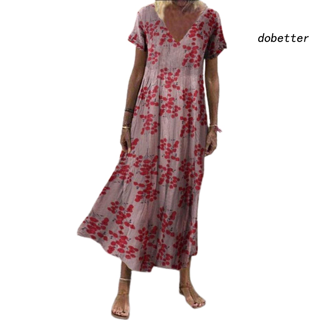 Đầm Dài Dáng Ôm Co Giãn In Họa Tiết Phong Cách Bohemian Thời Trang Đi Biển Mùa Hè Cho Nữ