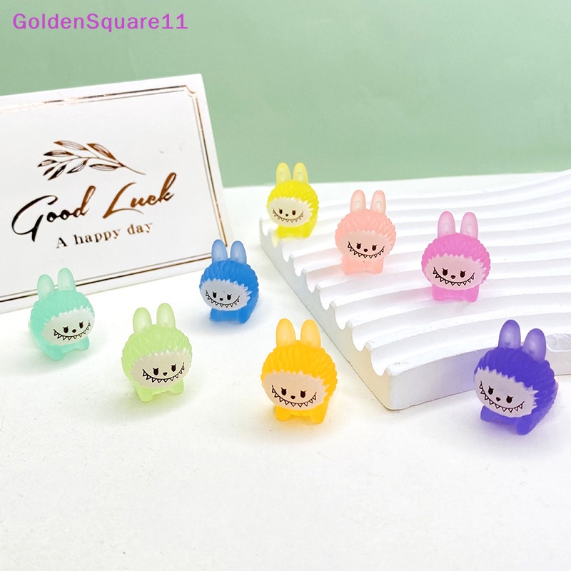 Set 2 Đồ trang trí Chú Lùn Mini Màu Vàng Dạ Quang Trang Trí Tiểu Cảnh