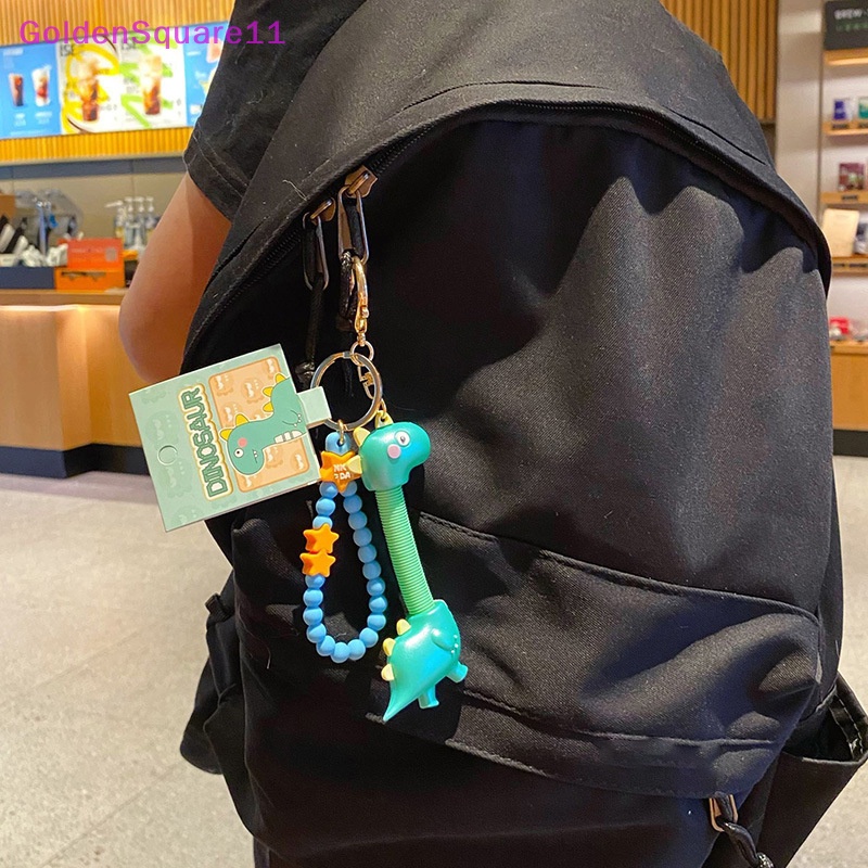 Móc Khóa Hình Khủng Long Miệng Dài Màu Vàng Kim Dễ Thương Cho Nam Và Nữ