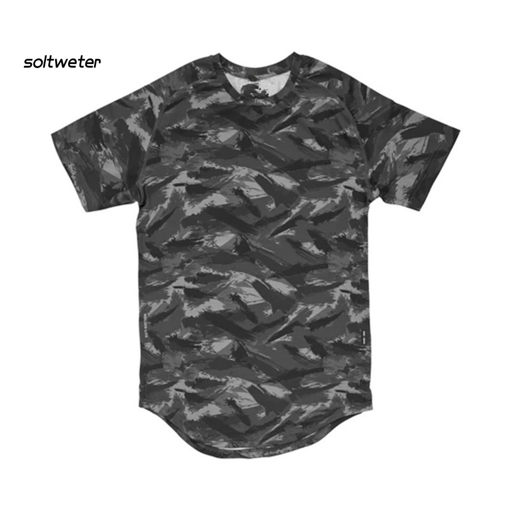 Áo Thun Tay Ngắn Cổ Tròn Mềm Mại In Họa Tiết Rằn Ri Phong Cách Đường Phố Cá Tính Cho Nam