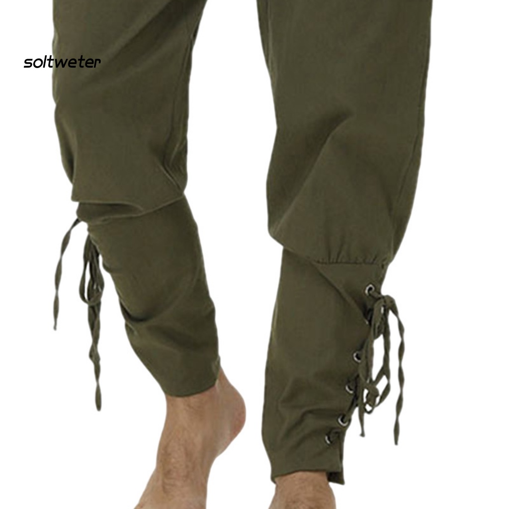 Quần Dài Lưng Thun Rút Dây Màu Sắc Trơn Phong Cách Vintage Dành Cho Trình Diễn Sân Khấu