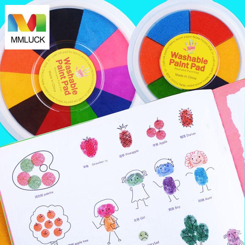 Mmluck Đồ Chơi Tranh Vẽ Bằng Ngón Tay Hình Tròn Nhiều Màu Sắc Có Thể Giặt Sạch Dành Cho Học Sinh Trẻ Em