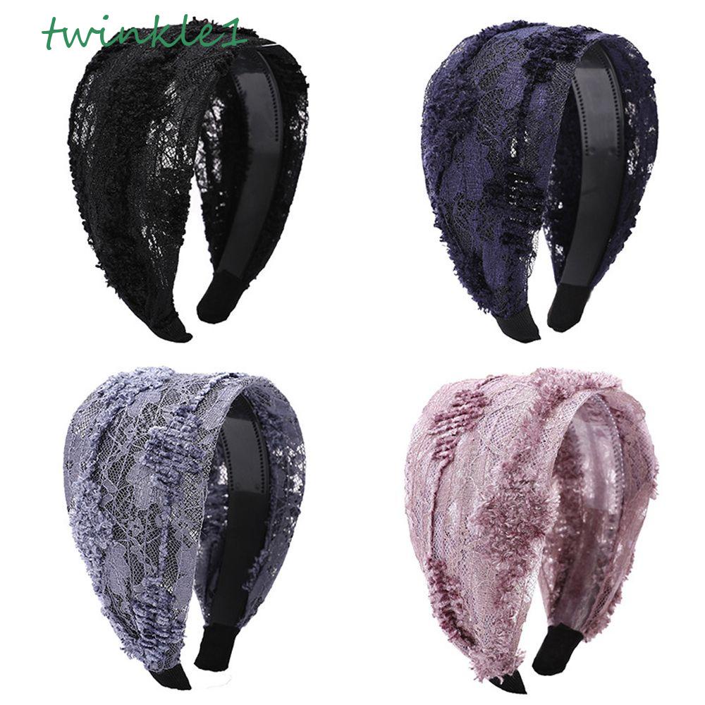 Băng Đô Cài Tóc Phối Ren Phong Cách Vintage Cho Nữ