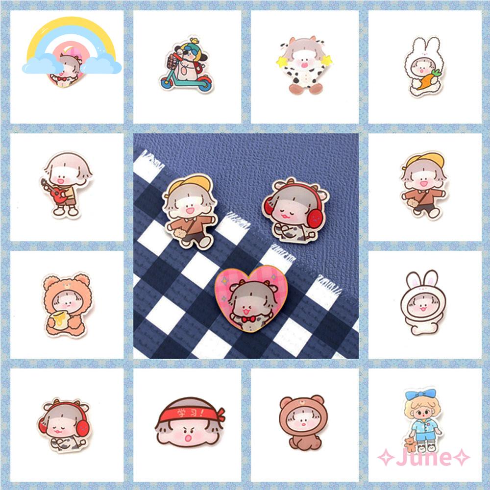 Huy Hiệu Cài Áo Chống Ánh Sáng Thiết Kế Kiểu Hoạt Hình Sáng Tạo Cho Bạn Gái