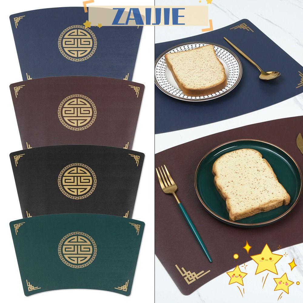 Tấm Lót Bàn Ăn Bằng Da PU Mềm Cách Nhiệt Chống Trượt 24 Cái