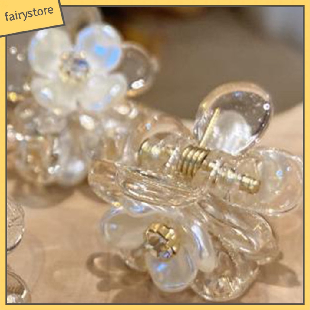 Kẹp Tóc Nhựa Trong Suốt Hình Bông Hoa Ngọt Ngào Cho Bé Gái