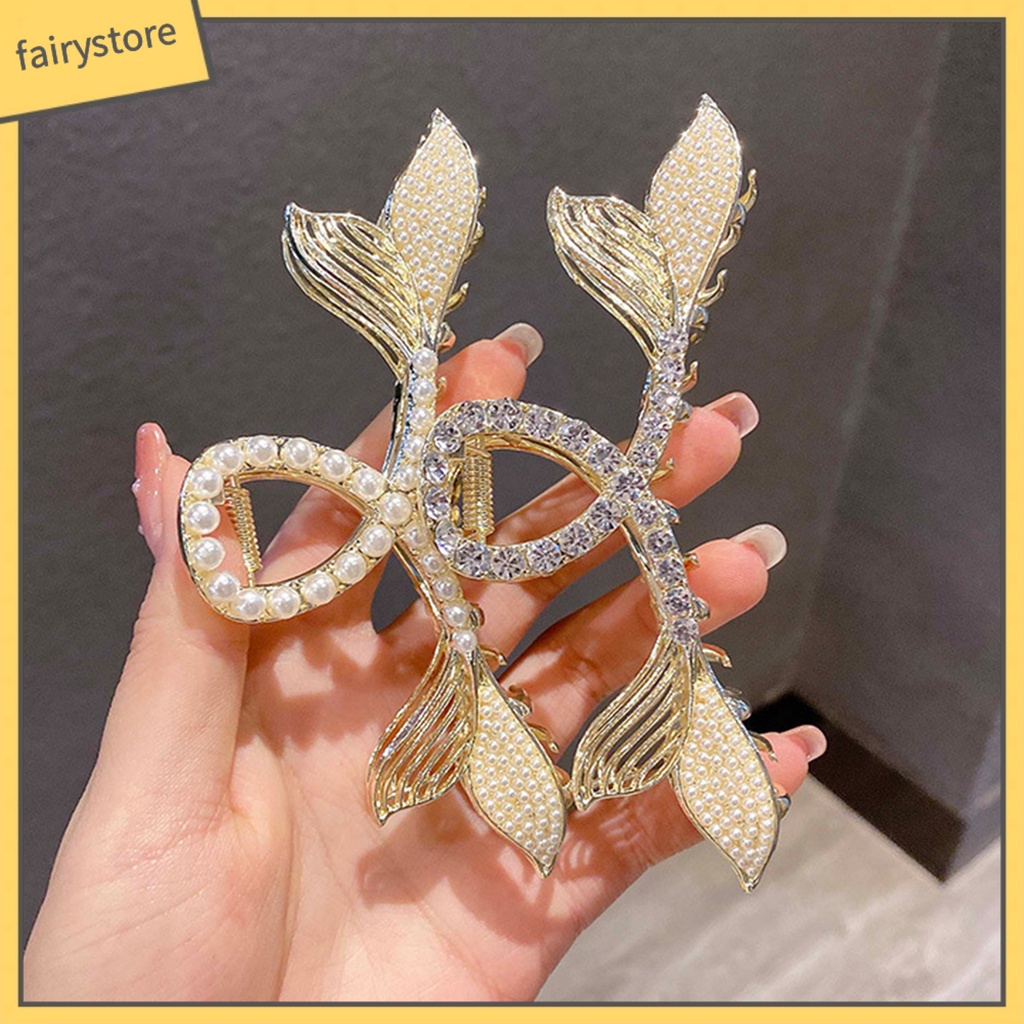 Kẹp Tóc Đính Ngọc Trai Giả Hình Đuôi Cá Sang Trọng