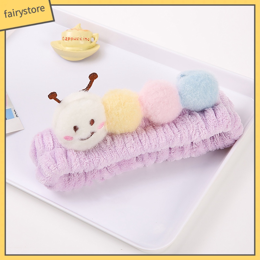 Băng Đô Trang Điểm / Trang Điểm Cài Tóc Hình Sâu Màu Sắc Ngọt Ngào Co Giãn Tốt Tiện Dụng