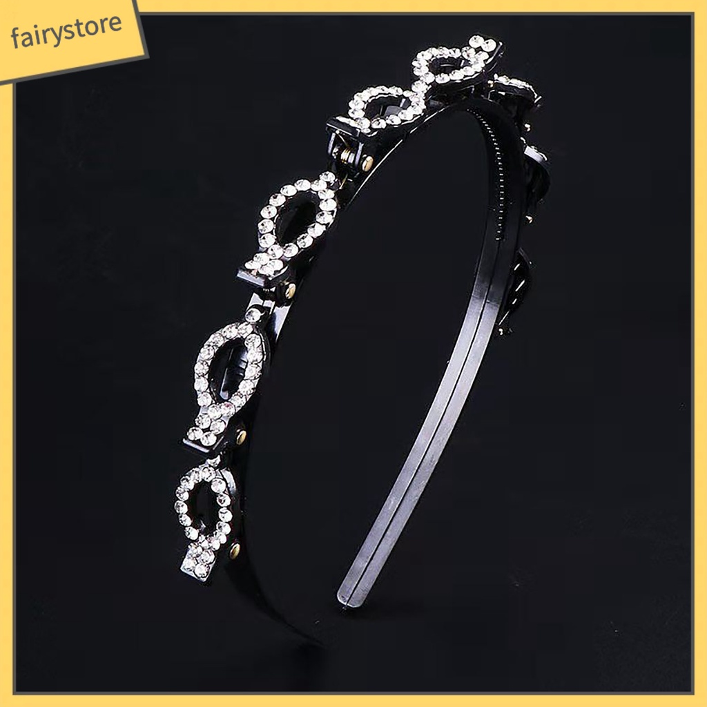 Băng Đô Cài Tóc Đính Đá Lấp Lánh Bằng Acrylic Dễ Thương Cho Nữ