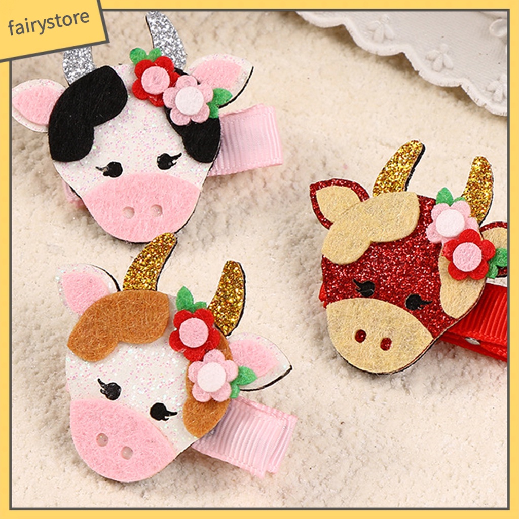 1 Cặp Kẹp Tóc Hoạt Hình Xinh Xắn Cho Bé Gái