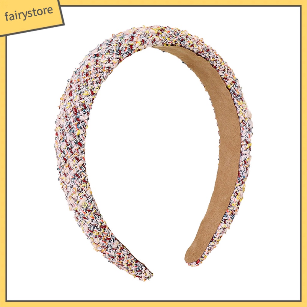 Băng Đô Cài Tóc Họa Tiết Caro Phong Cách Hàn Quốc Ngọt Ngào Cho Nữ