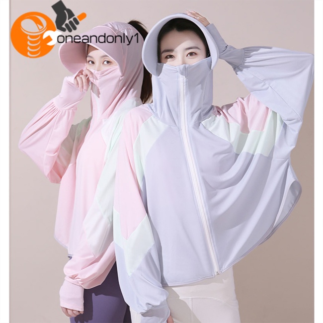 Áo Khoác Chống Nắng Thoáng Khí Bảo Vệ Khỏi Tia Uv Màu Tương Phản Thời Trang Mùa Hè Cho Nữ