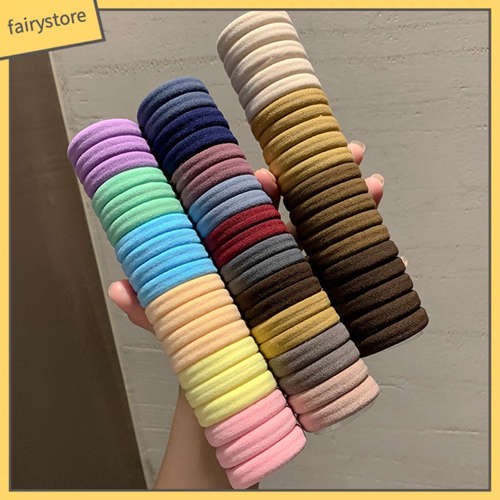 Bộ 20 Dây Cột Tóc Cao Su Co Giãn Có Thể Tái Sử Dụng Cho Nữ