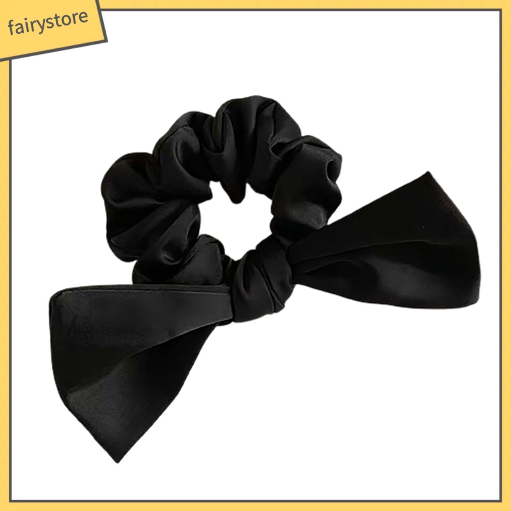 Dây Buộc Tóc Co Giãn Chống Trượt Màu Trơn Thắt Nơ Xinh Xắn Giá Đỡ