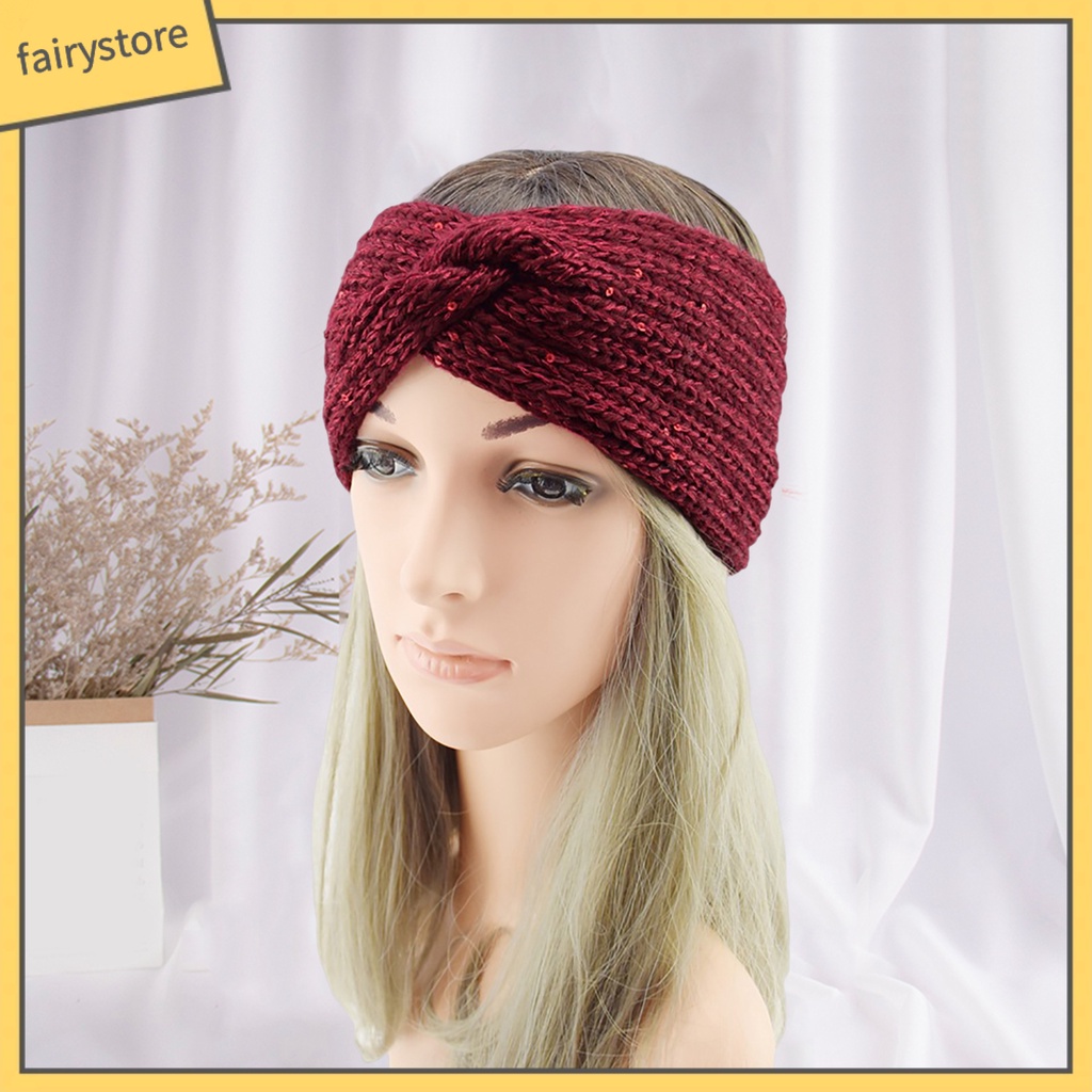 Băng Đô Dệt Kim Co Giãn Màu Trơn Thấm Hút Mồ Hôi Trọng Lượng Nhẹ Dành Cho Nữ