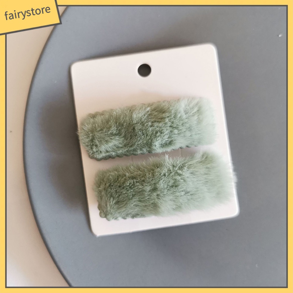 Set 2 Kẹp Tóc Hình Chữ Nhật Màu Sắc Kẹo Ngọt Dành Cho Nữ