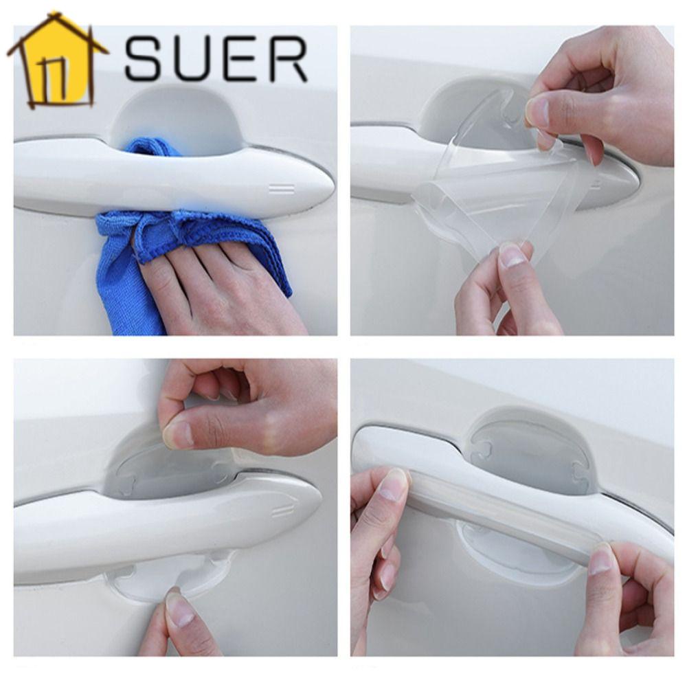 Bộ 4 / 8 Miếng Dán Tay Cầm Cửa Xe Hơi Chống Trầy Tiện Dụng