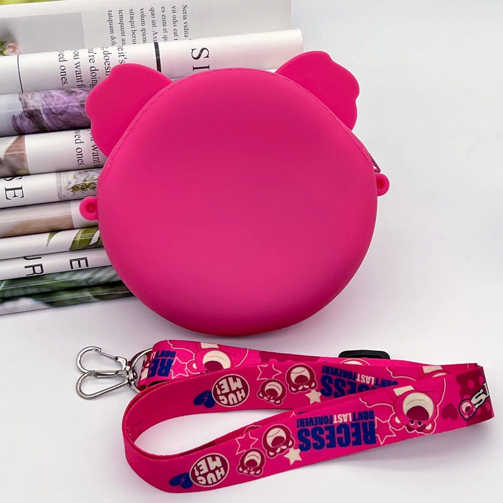 Túi Đeo Vai Đựng Tiền Xu Hình Gấu Hoạt Hình Dễ Thương Cho Bé Gái