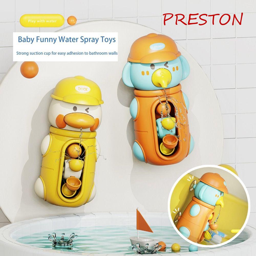 Preston Đồ Chơi Xịt Nước Hình Chú Voi Hoạt Hình Vui Nhộn Có Giác Hút Dành Cho Bé Chơi Khi Tắm