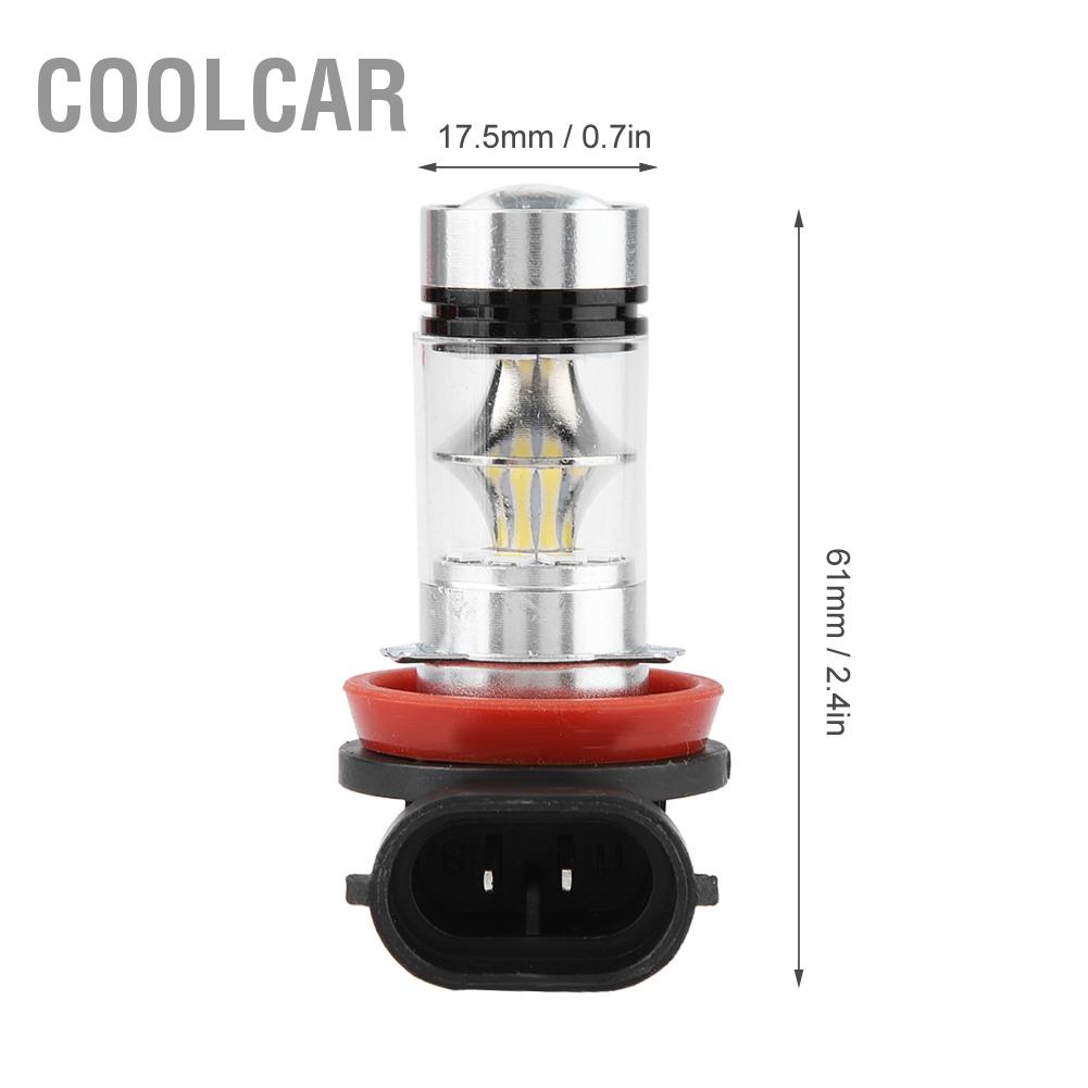 CoolCar H11 H8 Đèn sương mù 100W 20LEDs ô tô Bóng đèn pha màu trắng