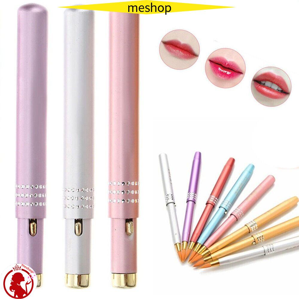 Set 12 Cọ Tô Son Môi Bằng Kim Loại Có Thể Thu Gọn Tiện Lợi