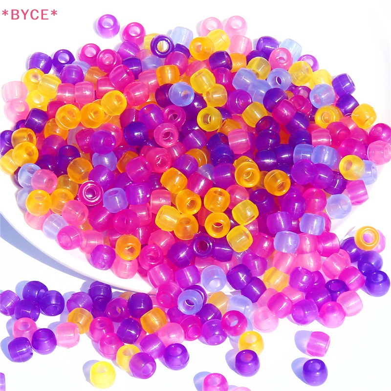Set 100 Hạt Xỏ Lỗ Nhiều Màu Sắc Dùng Để Làm Đồ Trang Sức Thủ Công Mới