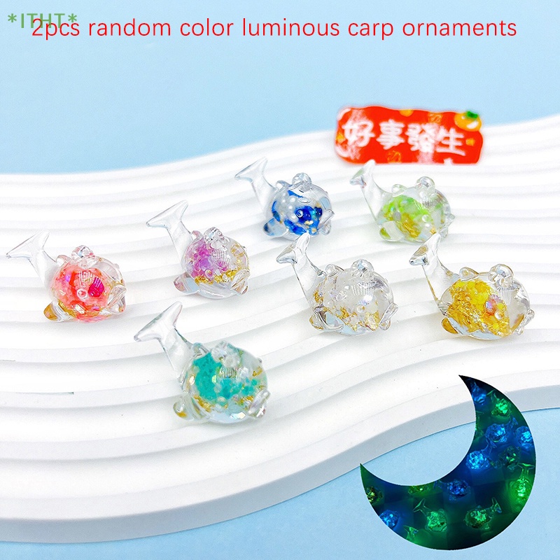 Bộ 2 Cá Chép Mini Phát Sáng Dùng Trang Trí Xe Hơi Mới