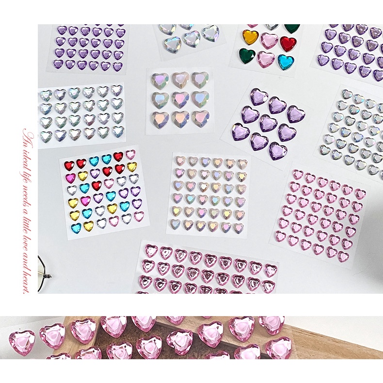 Dễ Thương Nhãn Dán 3d Hình Trái Tim Xinh Xắn