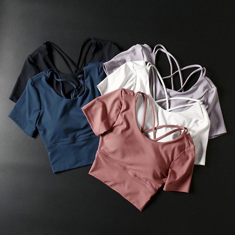 Deukio Áo Thun Thể Thao Ngắn Tay Có Mút Ngực Gợi Cảm Cho Nữ