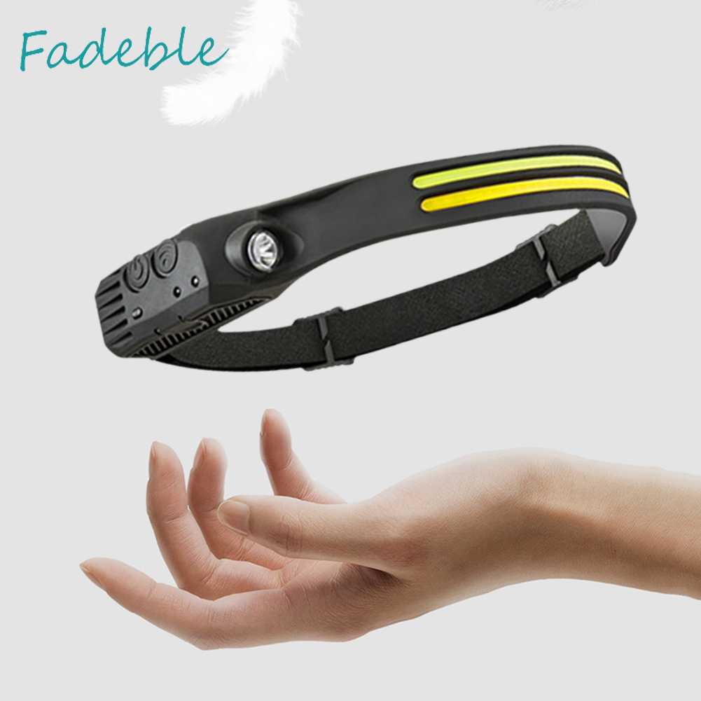 Đèn LED COB Đeo Trán Cảm Ứng Mạnh Mẽ Cắm Trại Ngoài Trời