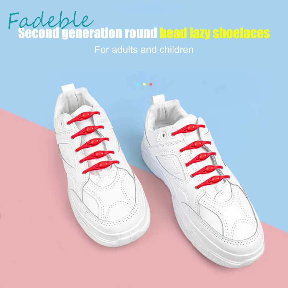 12 Dây Giày Thể Thao Bằng Silicone Co Dãn Không Cần Buộc