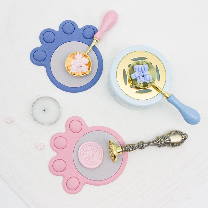 Niêm phong sáp Cat Claw Firepaint niêm phong xử lý pad kim loại trộn thanh công cụ phụ kiện trái tim thiếu nữ scrapbook phong bì thiết lập