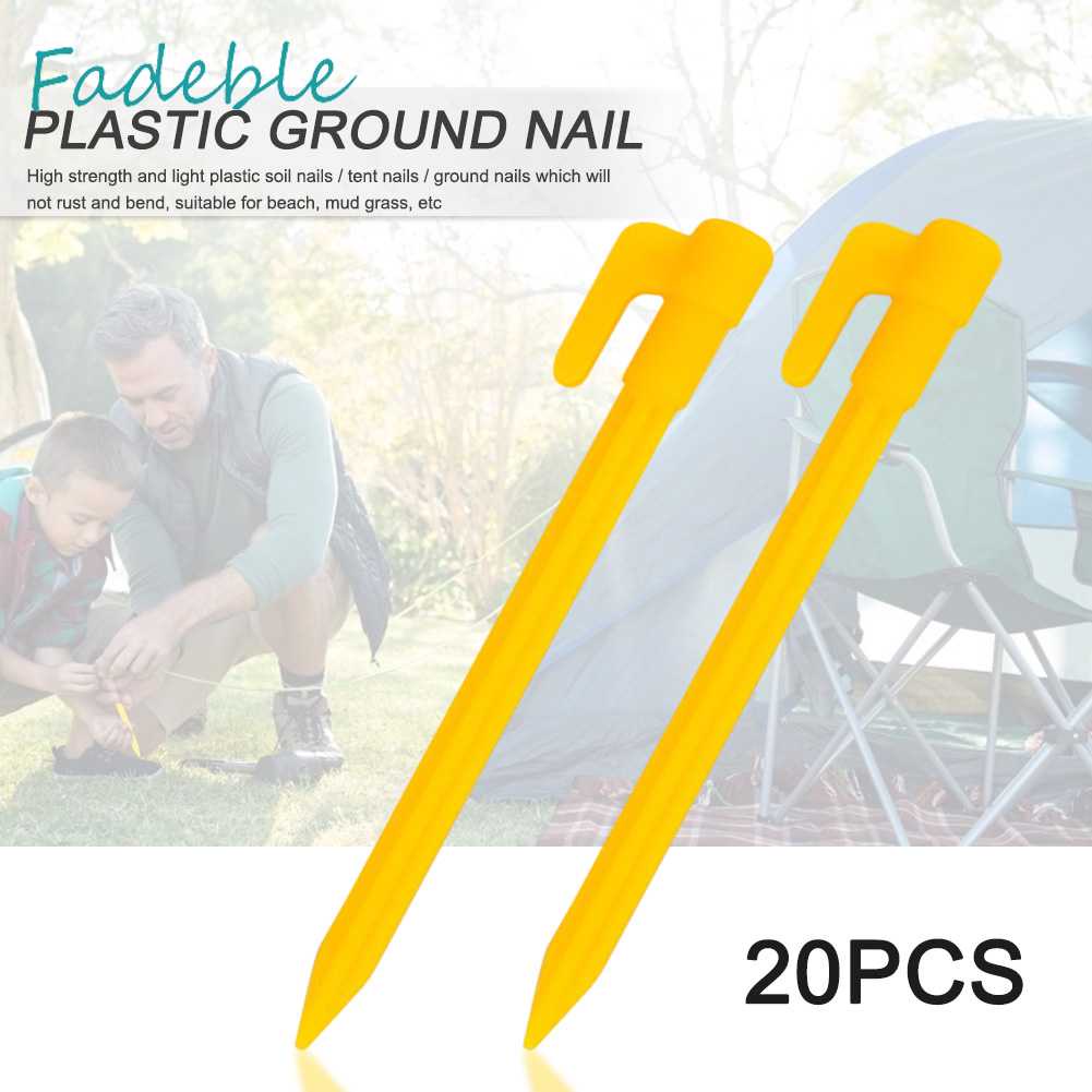 Bộ 20 Cọc Cố Định Lều Cắm Trại Chống Gió Tiện Lợi