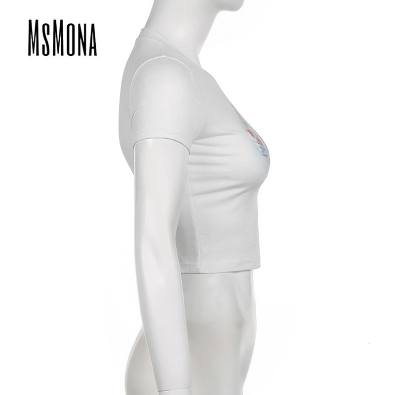 Áo Thun Ngắn Tay Cổ Tròn Màu Trơn Họa Tiết Hoa Thời Trang 2023 Cho Nữ