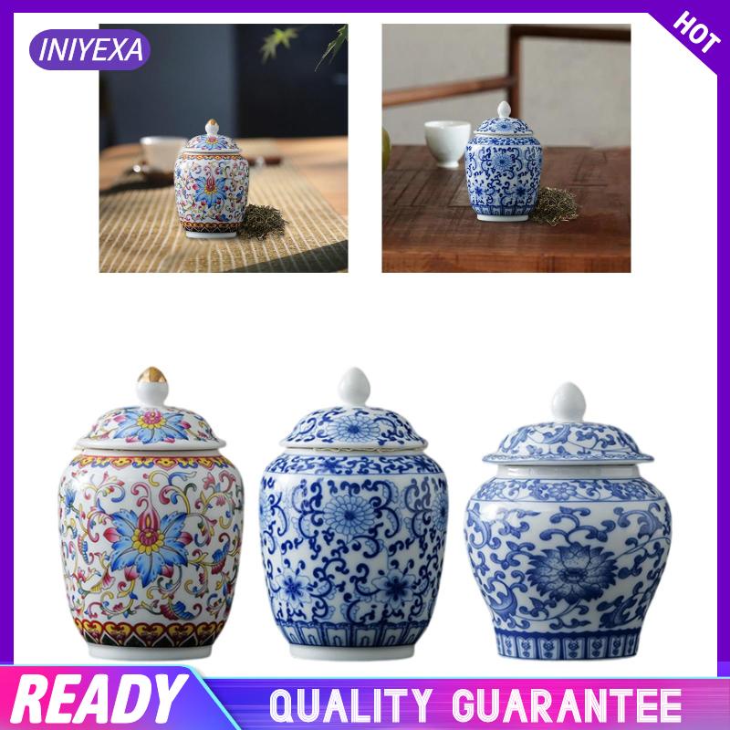 Lọ Gốm Đựng Trà Đạo Có Nắp Đậy Trung Tâm Để Bàn Văn Phòng / Tiệc Cưới Đa Năng Tinh Tế Trung Quốc