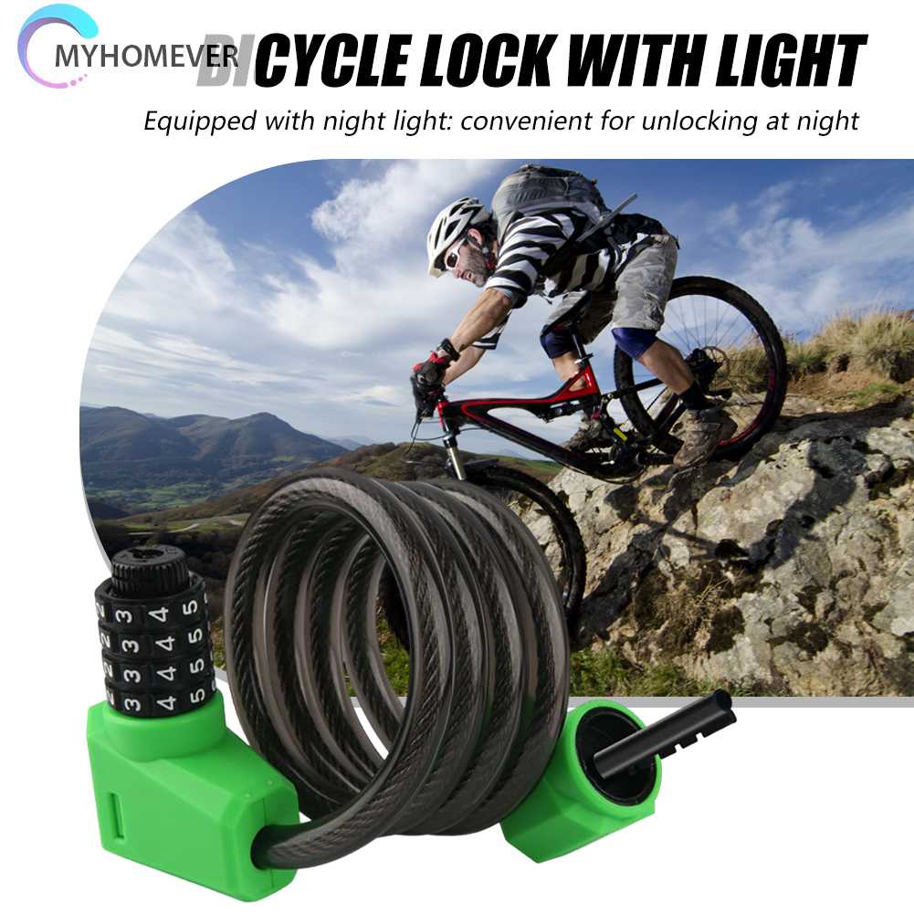 Dây Xích Khóa Xe Đạp / Xe Máy / Thuyền Kayak Có Mật Khẩu 1.2M