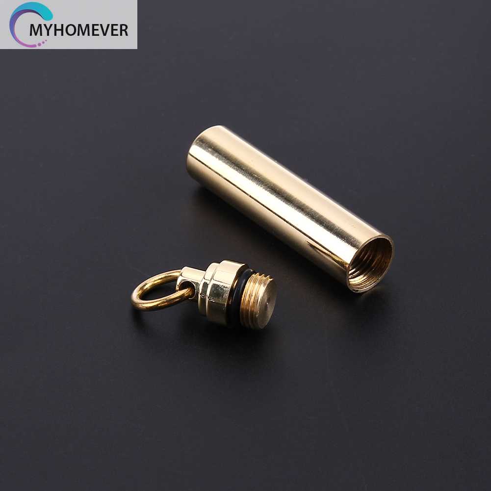 Móc Khóa Hình Chai Thuốc Mini Bằng Đồng Thau Chống Thấm Nước