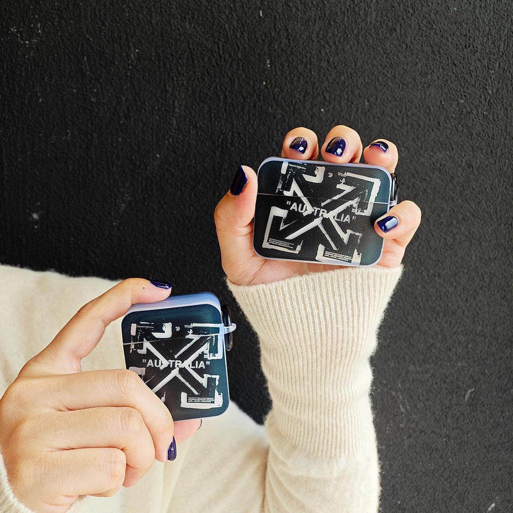 Vỏ Bảo Vệ Hộp Sạc Tai nghe không dây AirPods 1 2 gen3 pro2 2022 Bằng Silicon Họa Tiết Đầu Mũi Tên Thời Trang