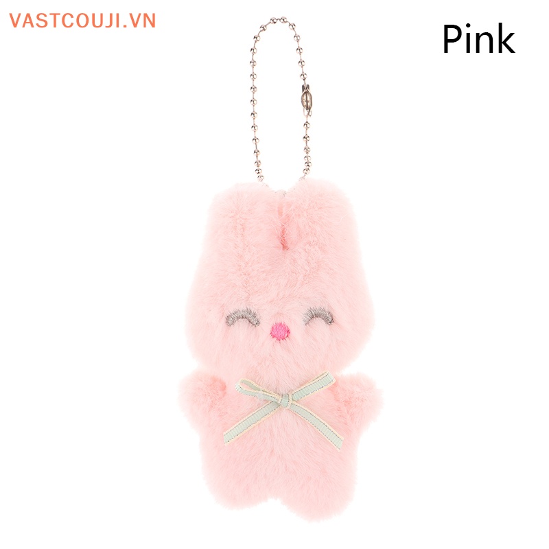 Móc Khóa Thỏ Nhồi Bông Mềm Mại Đáng Yêu