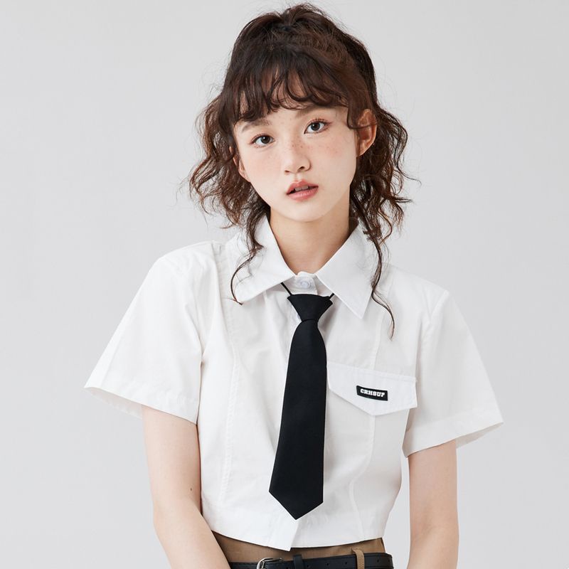 Áo Sơ Mi Ngắn Tay Thiết Kế Mới Thời Trang Mùa Hè Theo Phong Cách Nhật Bản Cho Nữ