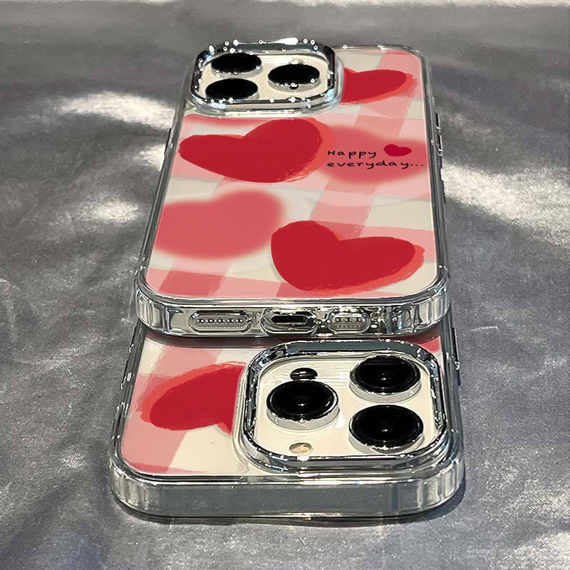 ✅Ốp Điện Thoại Mềm Chống Sốc Hình Trái Tim 13 Trái Tim ins Cho Iphone 14pro 8I 12 7 11 max