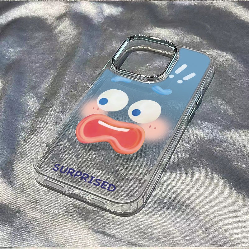 ✅Ốp Điện Thoại Dẻo Họa Tiết Biểu Cảm Gương Mặt Vui Nhộn Chống Sốc Cho Iphone12 max / 118plus 1314pro 7 NA7N