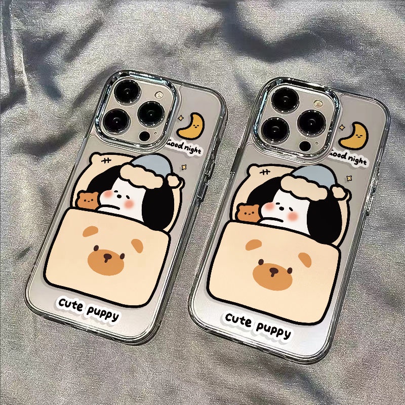 ✅Ốp Điện Thoại Dẻo Họa Tiết Chú Chó &amp; Sữa Dễ Thương Chống Sốc Cho iPhone1214pro / 11 maxplus137 8 JUC7