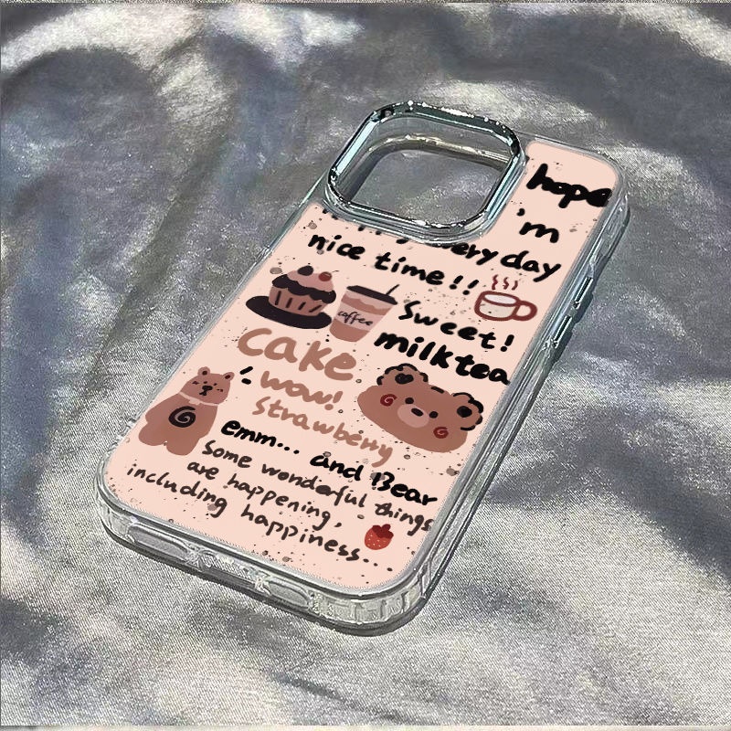 ✅Ốp Điện Thoại Mềm Chống Sốc In Hình Gấu 137In Cho iPhone12max ELQE 8plus 14pro11