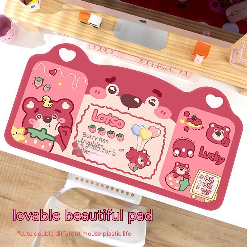Tấm Lót Chuột Và Bàn Phím Máy Tính In Hình Cô Gái Dễ Thương