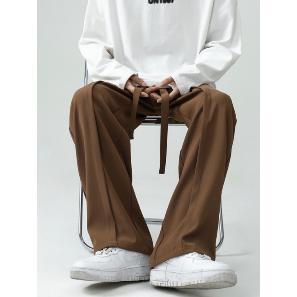 Quần Dài Ống Rộng Phong Cách Hàn Quốc Năng Động Dành Cho Nam