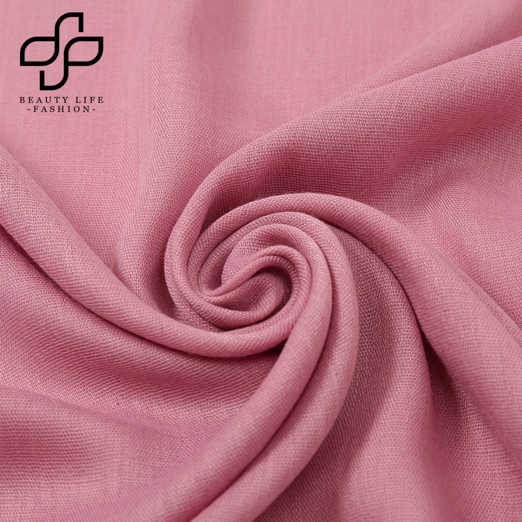 Khăn Choàng Cổ Dài Dày Dặn Chống Gió Màu Trơn Giữ Ấm Mùa Thu Đông Cho Nữ