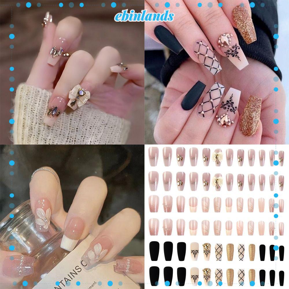 Bộ Móng Tay Giả Che Phủ Toàn Diện Đầu Vuông